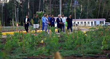 BAŞKAN GÜRÜN TIBBİ BİTKİLER KOLEKSİYON BAHÇESİ’Nİ İNCELEDİ