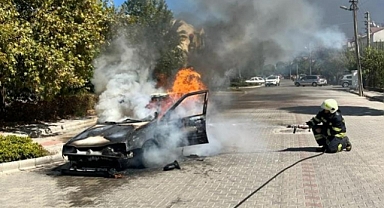 SEYİR HALİNDE ALEV ALEV YANDI