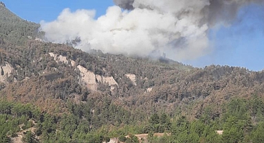 SÖNDÜRÜLEN YANGIN ZİRVEDEN PATLAK VERDİ
