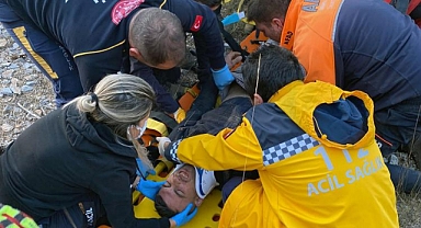 50 METRELİK UÇURUMDAN YUVARLANMIŞ HALDE BULUNDU