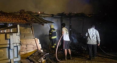 AHIRDA ÇIKAN YANINDA 3 BÜYÜKBAŞ HAYVAN TELEF OLDU