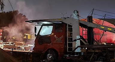 PARK HALİNDEKİ KAMYON KUNDAKLANDI