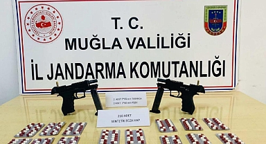 YOL KONTROLÜNDE SENTETİK HAP ELE GEÇİRİLDİ