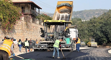 BODRUM YOLLARINDA ASFALT ÇALIŞMASI