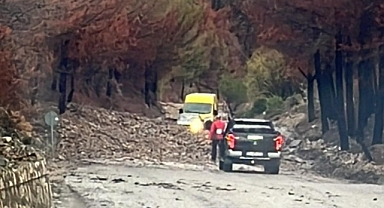 DATÇA-BETÇE YOLU SAĞANAK YAĞMUR SONRASI KAPANDI