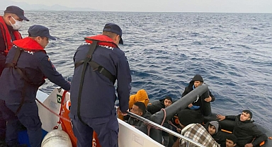 DATÇA’DA 34 DÜZENSİZ GÖÇMEN KURTARILDI