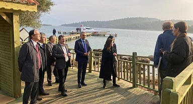 GÜNEY KORE BÜYÜKELÇİSİ LEE, DÜNYACA ÜNLÜ SEDİR ADASI'NI GEZDİ