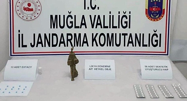 DALAMAN’DA TARİHİ ESER VE UYUŞTURUCU OPERASYONU