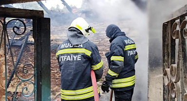 SOBA KOVASINDAN ÇIKAN YANGINDA EV ZARAR GÖRDÜ
