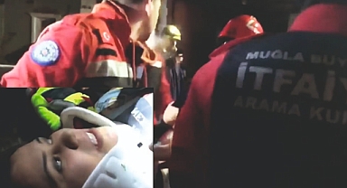 DEPREMDEN 24 SAAT SONRA MUĞLA İTFAİYESİ KURTARDI