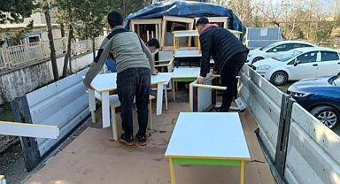 KÖYCEĞİZ’DE ÜRETİLEN MASA VE TABURELER YOLA ÇIKTI