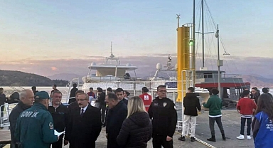 RODOS ADASI'NDAN GÖNDERİLEN YARDIMLARI KAYMAKAM KARAMAN KARŞILADI