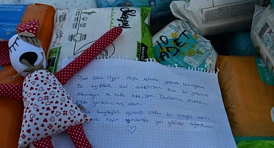 YARDIM KOLİLERİNDEN ÇIKAN NOTLAR DUYGULANDIRDI