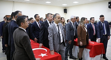 32 PERSONEL YEMİN EDEREK DEVLET MEMURU OLDU 