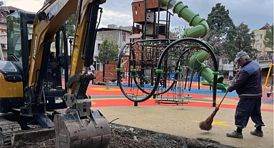 ORTACA ÜNAL DAKA ÇOCUK PARKINDA İYİLEŞTİRME ÇALIŞMASI