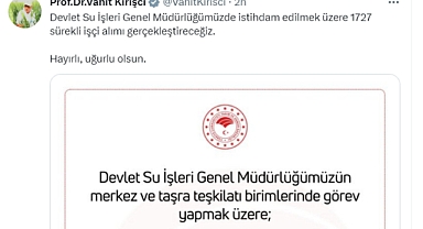 DSİ'DE İŞÇİ ALIMI YAPILACAK