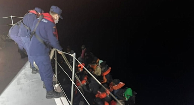 MUĞLA'DA 47 DÜZENSİZ GÖÇMEN KURTARILDI