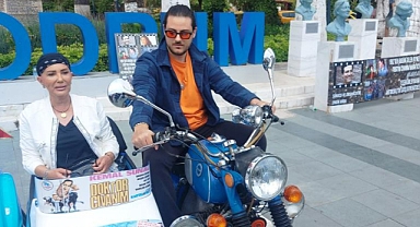 BAHAR ÖZTAN, OYNADIĞI FİLMDEKİ MOTOSİKLETE 41 YIL SONRA TEKRAR BİNDİ