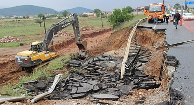 ÇÖKEN KARAYOLUNDA ÇALIŞMA BAŞLATILDI
