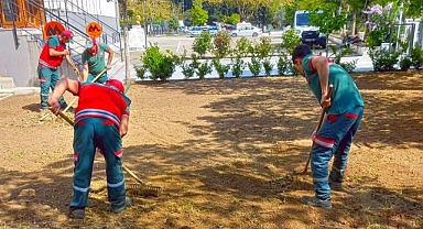 KAMU KURUMLARININ YEŞİL ALANLARININ BAKIMI MENTEŞE BELEDİYESİNDEN