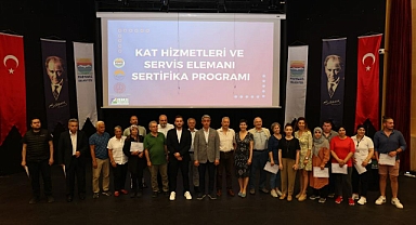 TURİZM ARA ELEMAN KURSİYERLERİ SERTİFİKA ALDI