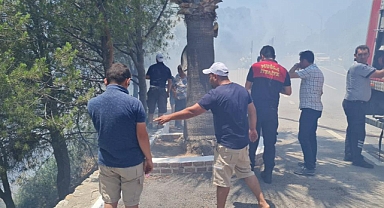 EVLERİN ARASINDA KORKUTAN YANGIN