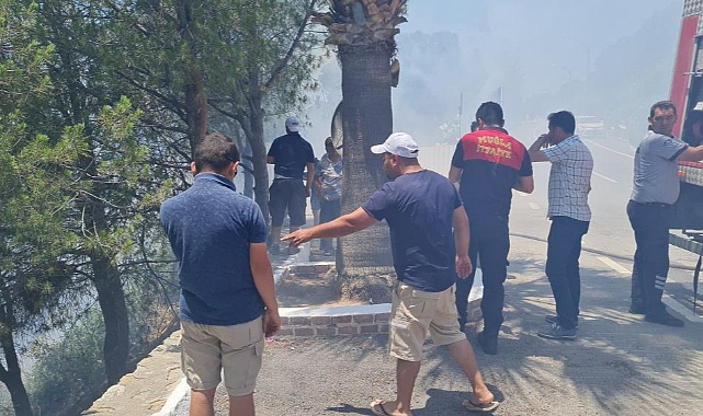 EVLERİN ARASINDA KORKUTAN YANGIN