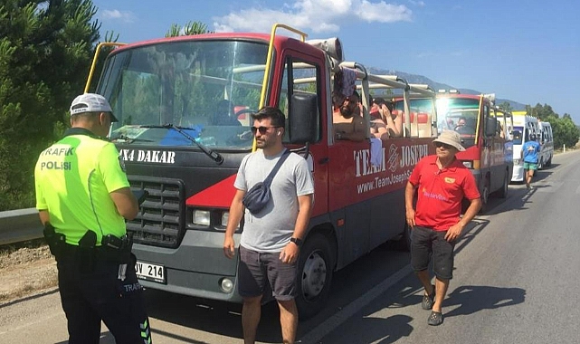 FETHİYE'DE BAYRAM ÖNCESİ SAFARİ ARAÇLARI DENETLENDİ