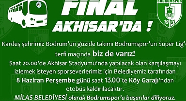 MİLAS BELEDİYESİ’NDEN BODRUMSPOR’A TARAFTAR DESTEĞİ