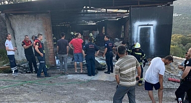 ŞANTİYENİN DEPOSUNDA ÜST ÜSTE PATLAMA YAŞANDI