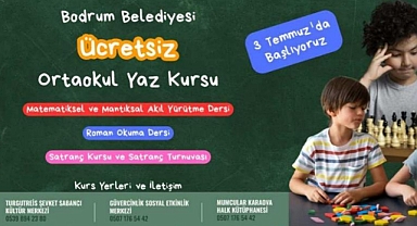 BODRUM'DA BELEDİYESİ'NDEN ÇOCUKLARA EĞİTİCİ VE EĞLENCELİ KURSLAR