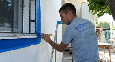 BODRUM SOKAKLARI MAVİ VE BEYAZA BÜRÜNÜYOR