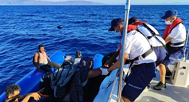 DATÇA'DA 34 DÜZENSİZ GÖÇMEN KURTARILDI