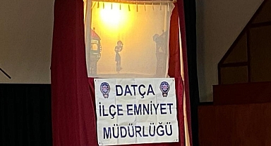 DATÇALI MİNİKLERE 'HACİVAT VE KARAGÖZ' İLE TRAFİK EĞİTİMİ VERİLDİ