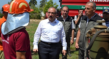 KAYMAKAM KARAMAN, YANGIN SAVAŞÇILARI İLE BULUŞTU
