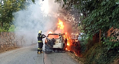 KAZA YAPAN ARAÇ YANDI