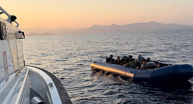 BODRUM'DA 35 DÜZENSİZ GÖÇMEN KURTARILDI