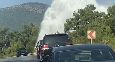 BODRUM'DA ANA İSALE HATTI YİNE PATLADI