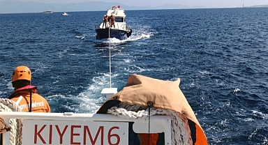 BODRUM YAHŞİ AÇIKLARINDA ARIZALANAN TEKNEYİ KIYEM EKİPLERİ KURTARDI