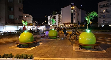 MARMARİS’TE DEV SAKSILAR İLGİ ÇEKTİ