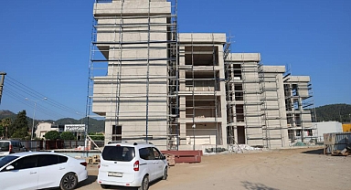 MARMARİS'TE YENİ BELEDİYE BİNASI İNŞAATININ YÜZDE 60'I TAMAMLANDI
