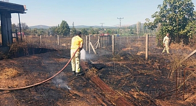 MENTEŞE’DE ARAZİ YANGINI BÜYÜMEDEN SÖNDÜRÜLDÜ