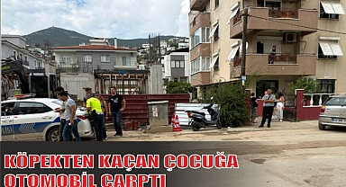 KÖPEKTEN KAÇAN ÇOCUĞA OTOMOBİL ÇARPTI