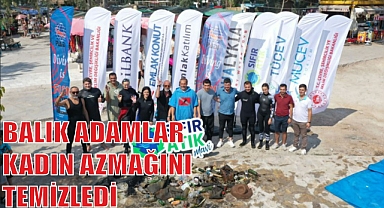 BALIK ADAMLAR KADIN AZMAĞINI TEMİZLEDİ