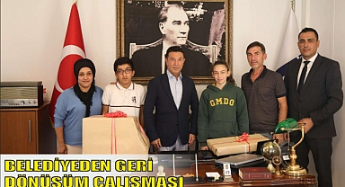 BELEDİYEDEN GERİ DÖNÜŞÜM ÇALIŞMASI