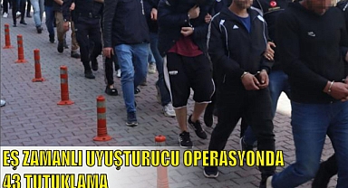 EŞ ZAMANLI UYUŞTURUCU OPERASYONDA 43 TUTUKLAMA
