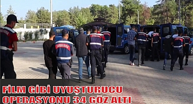 FİLM GİBİ UYUŞTURUCU OPERASYONU 34 GÖZ ALTI