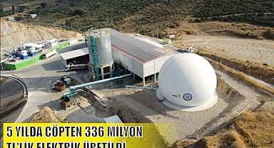 5 YILDA ÇÖPTEN 336 MİLYON TL’LİK ELEKTRİK ÜRETİLDİ
