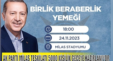 AK PARTİ MİLAS TEŞKİLATI 5000 KİŞİLİK GECEYE HAZIRLANIYOR