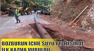 BOZBURUN İÇME SUYU PROJESİNDE İLK KAZMA VURULDU